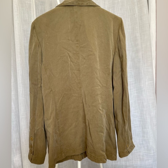 VINTAGE Democracy USA made 100% Tencell Overcoat  size L - Picture 5 of 7